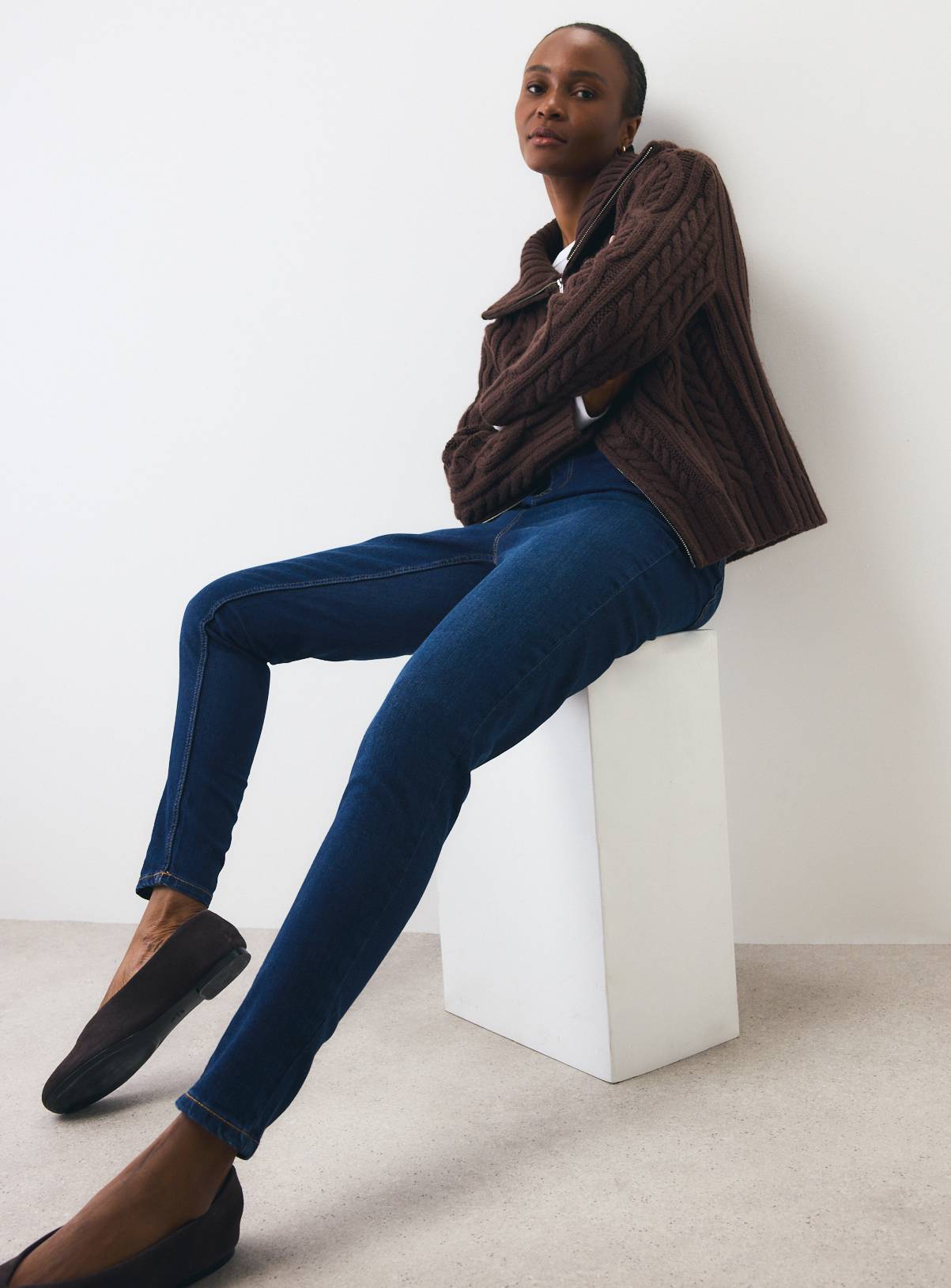 Skinny Dark Denim Jeans 10S - Image 1